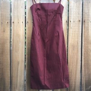 Vintage 90s Y2K retro metallic burgundy dress S